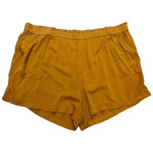 Joe Fresh Women's Brown Flowy Elastic Waist Shorts 3X